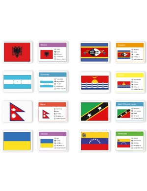 Flash Cards - Flags of The World – Set of 216